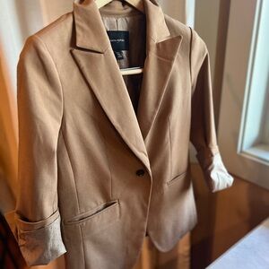 Banana Republic Camel Single-Button Tailored Blazer